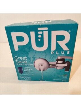 NEW PUR Plus Faucet Mount Water Filtration System Chrome (Model PFM400H)